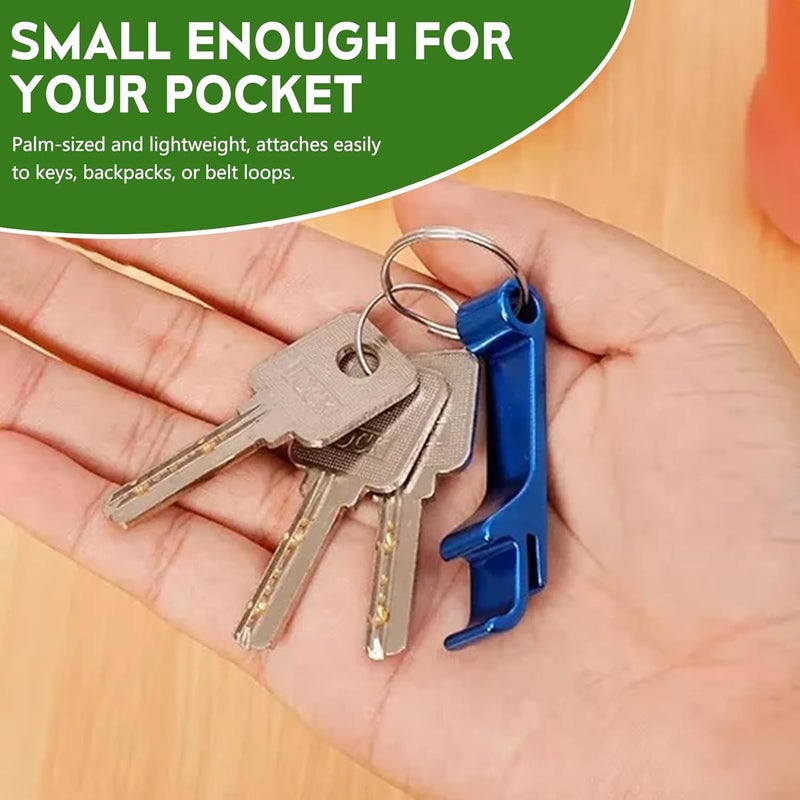 TYTDOUTER 6 Pack Bottle Opener Keychain Set, Colorful Aluminum Alloy Beer Bottle Openers, Small Lightweight Keychain Opener for Beer, Soda & Can Opening, Pocket Bar Tool for Home, Camping & Parties - Image 4